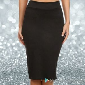 Black Bodycon Pencil Skirt